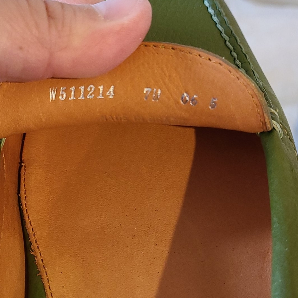 Fieramosca & Co Green Leather Driving Loafers Flat - Picture 3 of 5